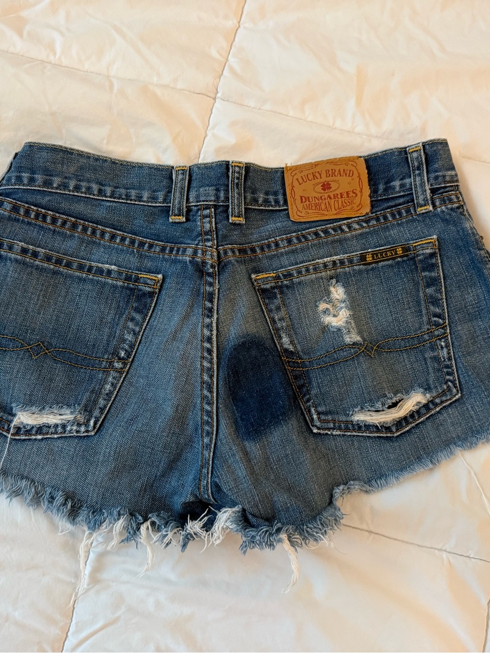 Lucky Brand Blue Distressed Denim Cutoff Shorts